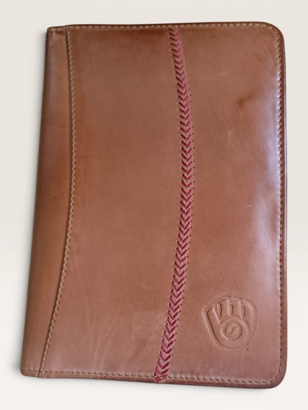 Rawlings "Baseball Stitch" Collection Padfolio - Genuine Leather- NWT